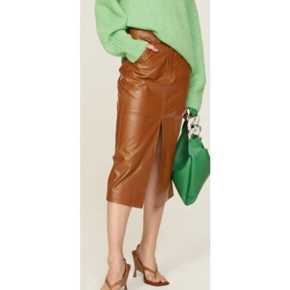 NWT A.L.C. Alden Skirt in Vegan Leather Sz. 10 - Picture 1 of 7